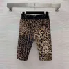 Dames tracksuits dames modepak yoga sport hoge elastische leopard print brief vest met heup verhoogde vijfpunts broek