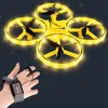 Мини-часы RC Drone Sensing жест Инфракрасная индукция Quadcopter интеллектуальный дистанционный контроль светодиодный UFO вертолет Дрон Детские игрушки 220321