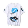 Men's T-Shirts We11done Korean Graffiti Foam Lettered Stamp Short Sleeve Oversize Loose T-Shirt For Men And WomenMen's