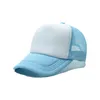 Sublimation Blank Polyester Mesh Hats Summer Breathable DIY Trucker Cap Adult Child Size