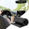Capas de volante Tampa de carro Couro de fibra protetora de malha agulha rosca artificial respirável