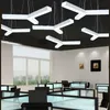 Pendants lampes modernes trigéminal 18W LED noir blanc acrylique lampe rétro industrielle suspendue salon intérieur