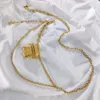 Pasy mody mody Gold Chain Pas Luksusowy mały torba słuchawkowa OKŁADY METAL DOLD DOBÓL WYSOKIEJ WYSOKIEJ WYSOKI