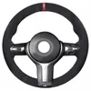 Ratthjulet täcker Alcantara lädermattskydd för F87 M2 F80 M3 F82 M4 M5 F12 F13 M6 F85 X5 M F86 X6 F33 F30 Sportsteering CoverSteer