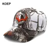 Koep 2021 novo beisebol pesca ao ar livre caça camuflagem selva boné 3d cabeça de cervo caminhadas cap9280962