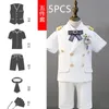 Clothing Sets Children's Formal Vest Boy Summer Wedding Party First Birthday Piano Performance Costume Kids Waistcoat Clothes A1385Cloth