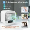 Draagbare airconditioner, persoonlijke luchtkoeler, oplaadbare mini-desktop mobiele koelventilator voor thuis, kamer wit Y220418