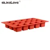SILIKOLOVE Stampo in silicone a forma quadrata con cubo a 15 cavità per strumenti per la decorazione di torte Stampi per dolci fai da te per la cottura in cucina 220601