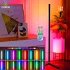 Candeeiros de pé de canto RGB inteligentes APP Bluetooth e controle remoto LED Fascinante predefinições de iluminação Controle de voz Trabalhe com o Google Home ALex