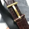 Riemen nieuwe heren zakelijke accessoires riem grote letter buckle mode dames hoogwaardige luxe ontwerper 3a lederen riem