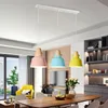 Pendant Lamps Modern Indoor Wood Lights Fixture Nordic Colorful Wooden Hanging Luminaire Kitchen Dining Room Suspension LightingPendant