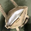 Luxurys Designers Womens Drawstring Raffia Tote Bag Summer Straw Shopping Bag High Quality大容量Pochette Lade Elegant TR2629