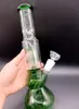 14 Inç Renkli Cam Beher Bong Nargile Helix Perc Percolator Bongs Heady Sigara İçme Su Boruları Buz Catcher Nargile ile Su Boruları