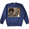 The Boondocks Huey and Riley Print hoody autumn Mens Fashion Harajuku Pure Cotton hoodies Oversized Women Retro long sleeve 220809