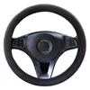 Steering Wheel Covers Microfiber Leather Elastic Grip Cover Without Inner Ring Band Suitable For 37-38CM/14.5"-15" M Size CoverSteering
