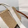 Summer Tote Bags Women Fashion Handbag Vacstion Shoulder Bagss Designer Brand Crossbody Female Woven Basket 220324