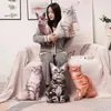 Chats réalistes en peluche Cuddle Simulation American Shorthair Mignon Chat Poupée Jouets Pour Animaux De Compagnie Décor À La Maison Cadeau Pour Les Filles Enfants Anniversaire J220729