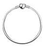 Bangle Simple Silver Color Bracelet 925 Charm DIY Beads Charms Catena da polso Gioielli da donna all'ingrossoBangle Inte22