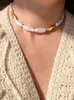 Chains Women Freshwater Natural Pearl Necklace High End Gold Plated ChockerChains