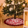 Jupe d'arbre de Noël par sublimation avec bord volanté en toile de jute et lin, décoration d'arbre de Noël, décoration de maison, décorations de vacances de Noël, livraison DHL