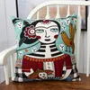 Cushion/Decorative Pillow Picasso Abstract Embroidery Cushion Cover 45X45cm Cotton Pillowcase For Sofa Home Car Decoration Colorful