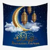 Partito musulmano 2022 Eid Mubarak Ramadan Festival Arazzo Luna Lanterna Palazzo Modello Decorazione per soggiorno Camera da letto Vestito J220804