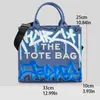 Lettre Graffiti fourre-tout pour femmes hommes bleu toile sac à main Shopper épaule sac à bandoulière dames mode banlieue haut-poignée sacs 220714