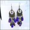 Dangle Chandelier Earrings Jewelry Sier Drop For Women Girl Vintage Tibetan Geometry Hollow And Fashion Wholesale - 0818Wh Delivery 2021 Y