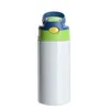 Сублимация прямой тумблер 12 унций детские чашки отказов кружки с резиновой нержавеющей сталью детская бутылка изоляция кружка питьевой чашки GCB14842