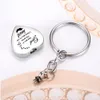 Hjärtgravering Pendant Key Chain Cremation Urn Nyckelring Memorial Human Pet Ashes Keepsake Ornaments smycken för män kvinnor