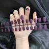 Valse nagels 24 -stcs matte korte pers op bovenste vormen voor kist nagel tips nep manicure herbruikbare prud22