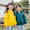 Çocuklar Coat Ultra Light Down 2021 Yeni Sonbahar Kış Bebek Kız Giysileri Çocuk Dış Giyim Snowsuit Boys Ceket Çocuk Giyim J220718