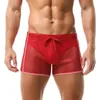 Heren zwemkleding visnet transparante shorts seobean mannen sexy gay zwemmen trunks strand doorzichtige mesh zwempak bokser slijsten ondermedewerkers