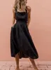 Zomer sexy jurk bowknot dames backless cross -trekkoord strandjurken riem rode vintage sundress dames boho femme gewaad 220521