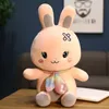 25 cm doux lapin mignon apaiser le sommeil avec poupée assise petit lapin blanc en peluche poupées cadeau d'anniversaire pour enfants