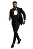 Costumes pour hommes Blazers noir blanc à pois velours hommes Costume Homme marié smoking mariage coupe ajustée fête Blazer Landuxiu289l