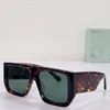 Designer-Sonnenbrille mit weißem und schwarzem Rahmen OMRI013, Herren- oder Damenmode, All-Match-Ultra-Wide-Bügel, Tellerbrille, schwarze Gläser, Top-Qualität, mit Box