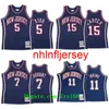 Retro Men Kvinnor Ungdom Basket BrooklynCity Team 5 Kidd 15 Carter 7 Durant 11 Irving 06-07 20-21 Hardwoods Classic Jersey