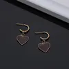 Dangle & Chandelier Fashion Red Heart Drop Earrings For Women Lady Elegant Love Pendant Earring Gold Party JewelryDangle