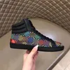 2022 Casual Men Designer Buty Rainbow Print Black White Luxury Basketball Mens Shoe Streetwear Fast Ship 5