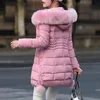 Faux Fur Parkas Women Down Jacket Winter Thick Snow Wear Coat Lady Clothing Kvinna 201027