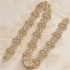 Belts JLZXSY 1 Yard Wedding Bridal Beaded Applique Pearl Rhinestone Crystal Trim For Sash