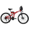 Smlro MX300 Elektrofahrrad mit Vollfederung, 500 W, 48 V, 13 Ah, E-Bike für Erwachsene mit abnehmbarem Akku, 26 Zoll, zusammenklappbares Elektrofahrrad, hochwertiges, modisches E-Bike, 21 Gänge