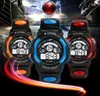 Mens Boy's Sportshorloge LED Digitale Horloges voor Mannen Glass Dial 30m Waterdicht Siliconen Strap Polshorloge Alarm