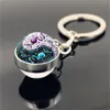 Keychains Yin Yang Tai Chi Cute Keychain Key Ring Double Side Glass Ball Pendant Jewelry Accessories Charms For Men WomenKeychains Emel22
