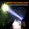 Smart sensing Super Bright LED Fishing Headlamp With XPG+COB lamp beads Rechargeable headlight Comes with fluorescent headband