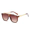 lous 2157 Lunettes de soleil de mode toswrdpar Lunettes de soleil Lunettes de soleil Designer Hommes Femmes Étuis marron Cadre en métal noir Lentilles foncées de 50 mm pour la plage