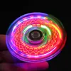 DHL Crystal LED décompression fidget spinner pack trois feuilles coloré lumineux jouet lumineux cadeau de noël