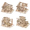 Robotime ROKR Blocks Marble Race Run Maze Balls Track DIY 3D Wooden Puzzle er Model Building Kits Toys for Drop 220715