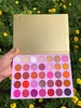 Fard à paupières Ombre à paupières impressionnée Palette de maquillage paillettes scintillantes mates Cosmétiques professionnels personnalisés étui en papier rose poudré pressé